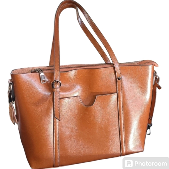MDBM‎ Provence leather satchel handbag with Shoulder strap FRENCH - Picture 1 of 8